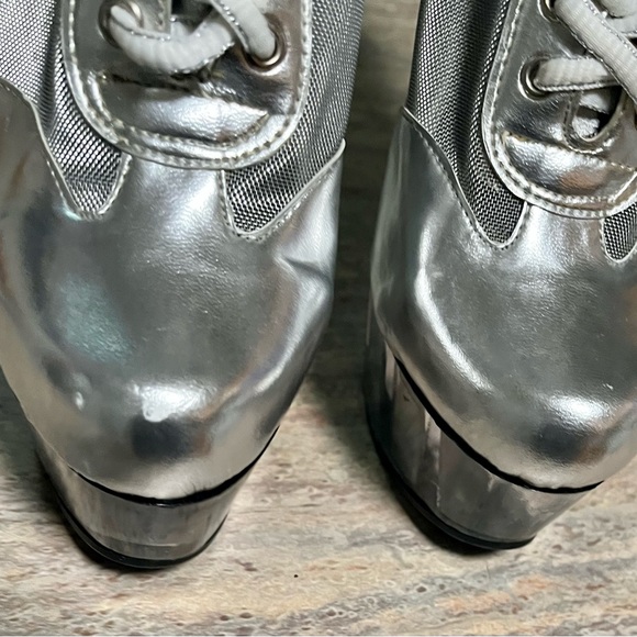 N.Y.L.A heeled laced platform heeled shoes with mesh - Picture 5 of 16